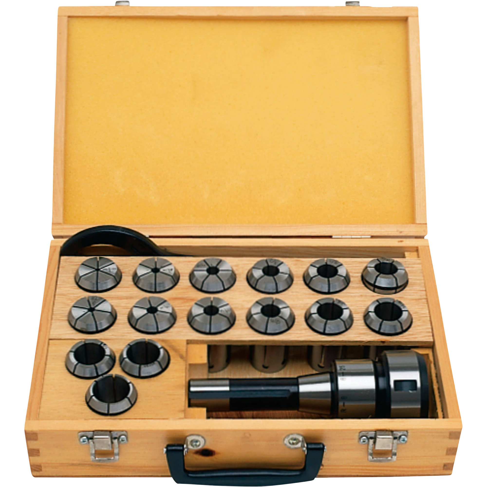 JET R-8 Milling Chuck and Collet Set, 17 Pieces, Model# CCS-1